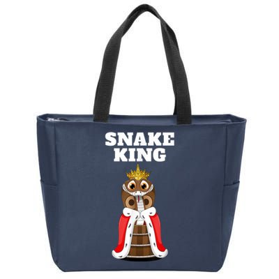 Snake King | Men Snake Lover | Serpent Pet Snake Zip Tote Bag