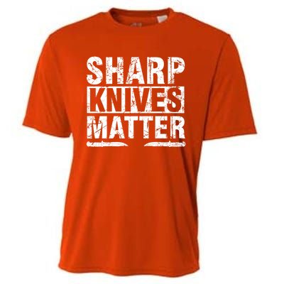 Sharp Knives Matter Knife Collecting Knives Collector Gift Cooling Performance Crew T-Shirt