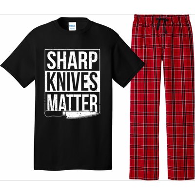 Sharp Knives Matter Cook Funny Culinary Funny Chef Gift Pajama Set