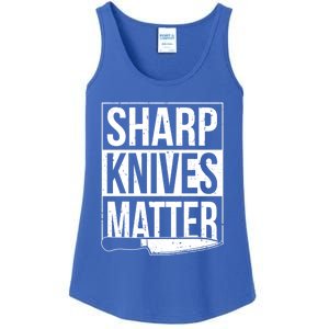 Sharp Knives Matter Cook Funny Culinary Funny Chef Gift Ladies Essential Tank