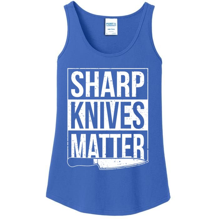 Sharp Knives Matter Cook Funny Culinary Funny Chef Gift Ladies Essential Tank