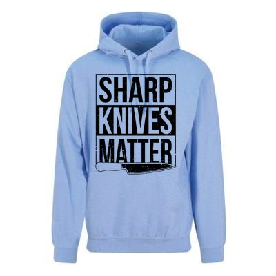 Sharp Knives Matter Cook Funny Culinary Funny Chef Gift Unisex Surf Hoodie