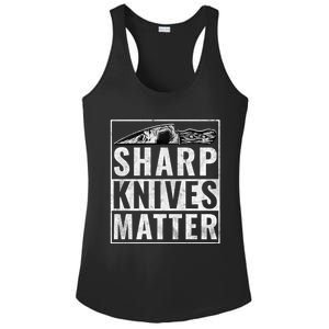 Sharp Knives Matter Funny Cook Gift Ladies PosiCharge Competitor Racerback Tank