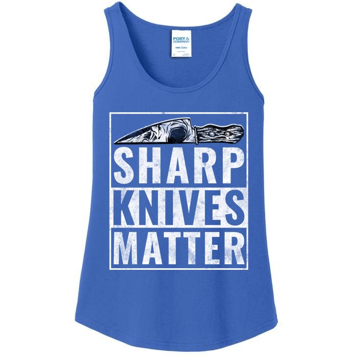 Sharp Knives Matter Funny Cook Gift Ladies Essential Tank