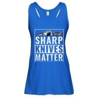 Sharp Knives Matter Funny Cook Gift Ladies Essential Flowy Tank