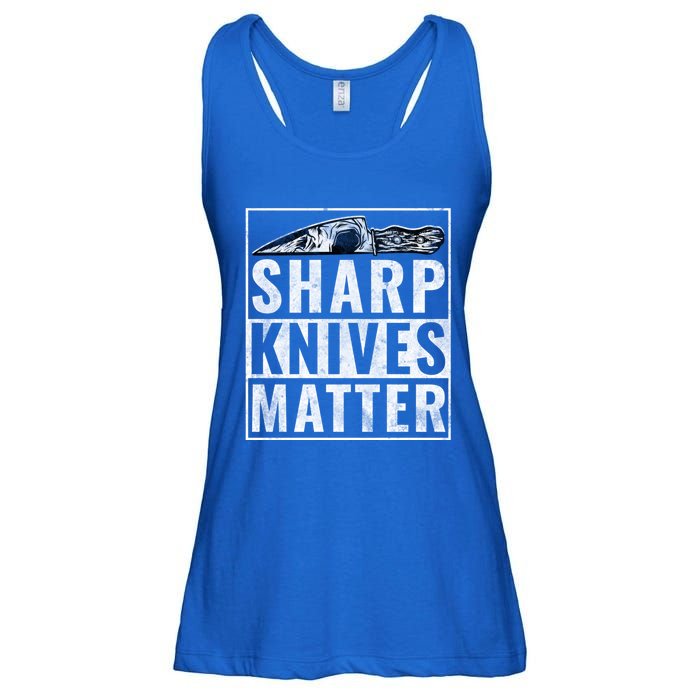 Sharp Knives Matter Funny Cook Gift Ladies Essential Flowy Tank