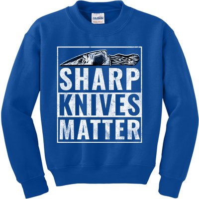 Sharp Knives Matter Funny Cook Gift Kids Sweatshirt