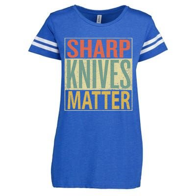 Sharp Knives Matter Gift Chef Knives Gift Funny Outfit Gift Enza Ladies Jersey Football T-Shirt