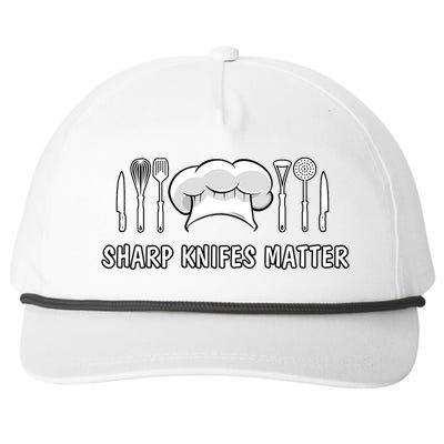 Sharp Knifes Matter Cooking Chef Utensils Cook Great Gift Snapback Five-Panel Rope Hat