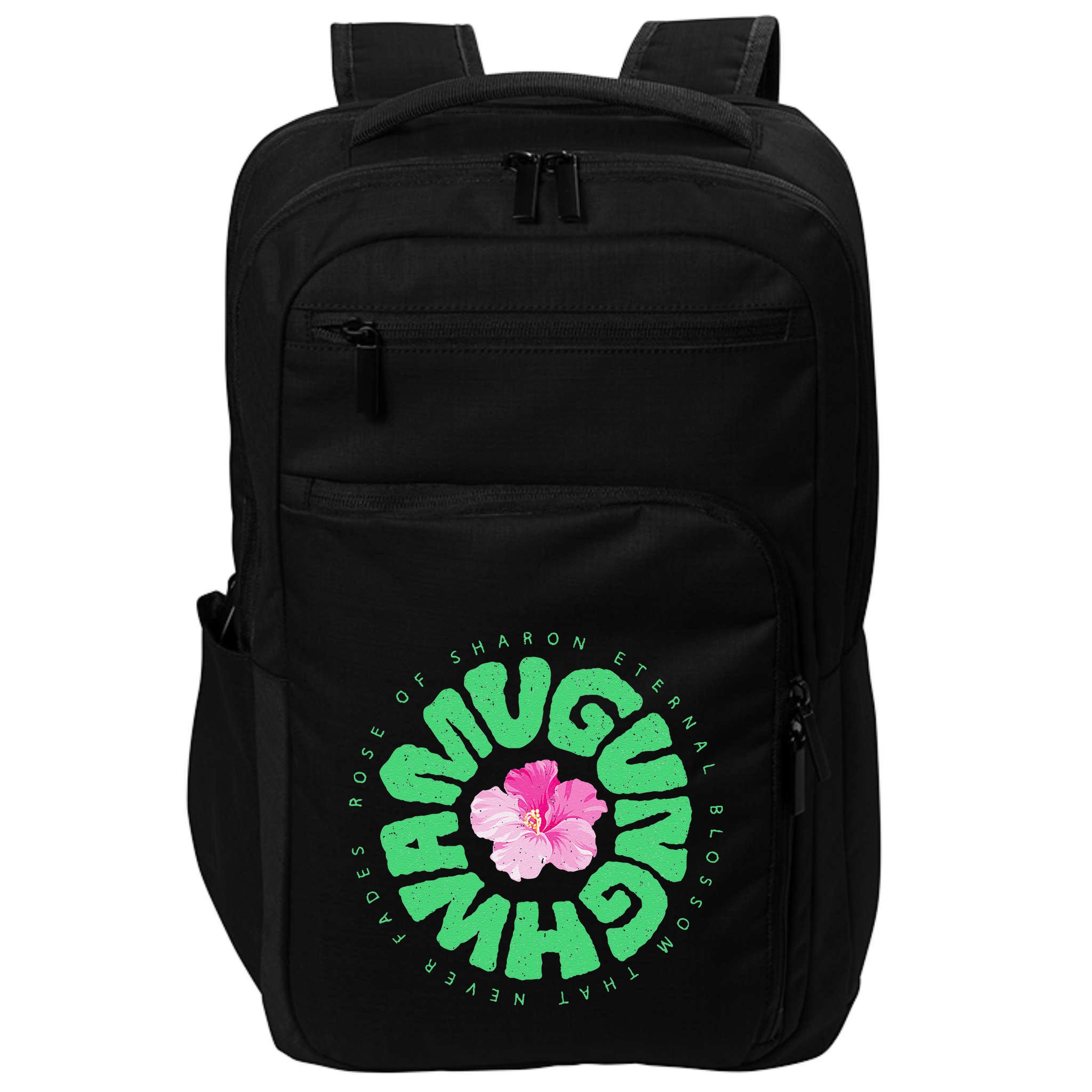 South Korea National Flower Mugunghwa Rose Of Sharon Gift Impact Tech Backpack
