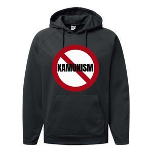 Stop Kamunism No Communism 2024 Us Election Supporters Funny Performance Fleece Hoodie