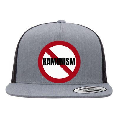 Stop Kamunism No Communism 2024 Us Election Supporters Funny Flat Bill Trucker Hat