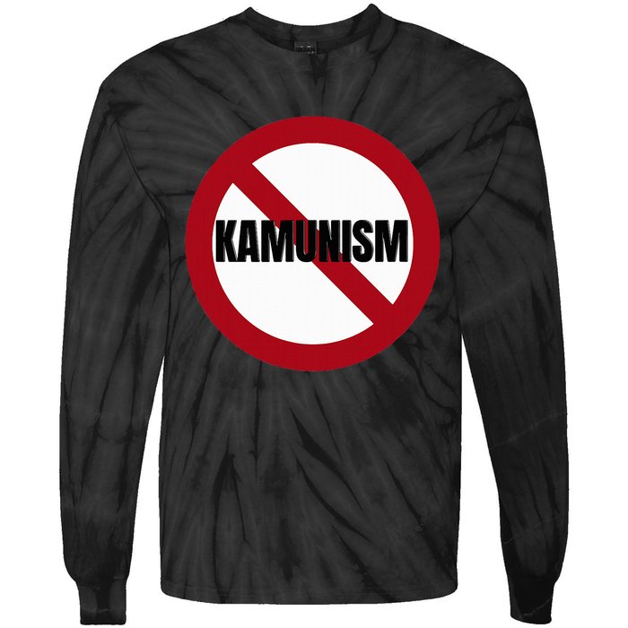 Stop Kamunism No Communism 2024 Us Election Supporters Funny Tie-Dye Long Sleeve Shirt