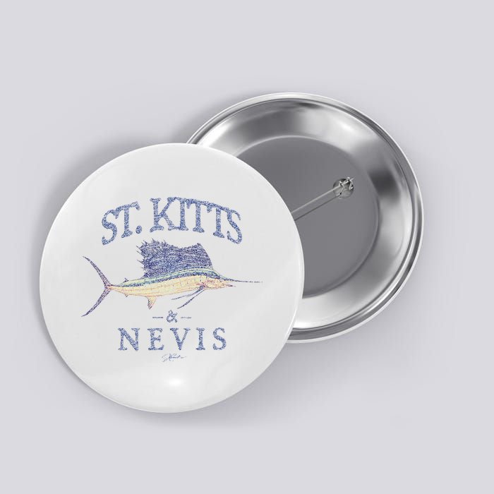 St. Kitts & Nevis Vintage Sailfish Button