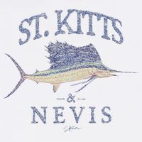 St. Kitts & Nevis Vintage Sailfish Button