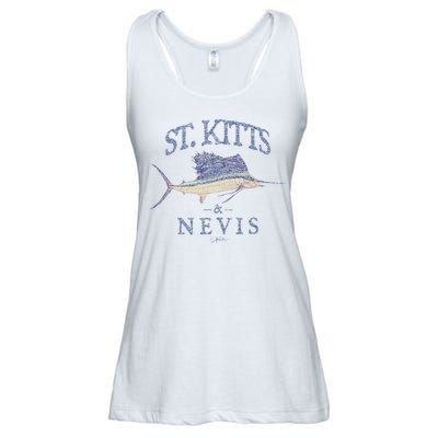 St. Kitts & Nevis Vintage Sailfish Ladies Essential Flowy Tank
