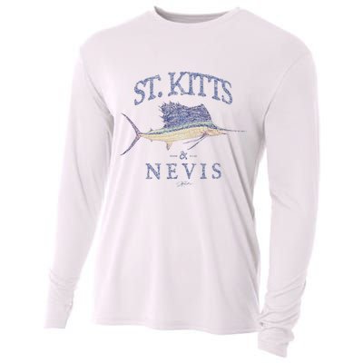 St. Kitts & Nevis Vintage Sailfish Cooling Performance Long Sleeve Crew