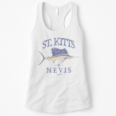 St. Kitts & Nevis Vintage Sailfish Womens Tank Top