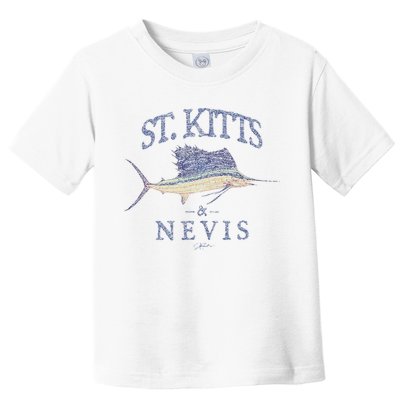 St. Kitts & Nevis Vintage Sailfish Toddler T-Shirt
