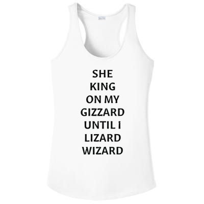 She King On My Gizzard Until I Lizard Wizard Ladies PosiCharge Competitor Racerback Tank