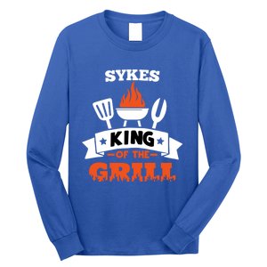 Sykes King Of The Grill Grilling Bbq Chef Master Cooking Cute Gift Long Sleeve Shirt