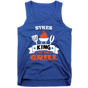 Sykes King Of The Grill Grilling Bbq Chef Master Cooking Cute Gift Tank Top