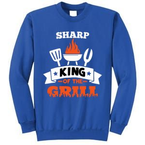 Sharp King Of The Grill Grilling Bbq Chef Master Cooking Gift Sweatshirt