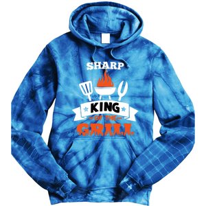 Sharp King Of The Grill Grilling Bbq Chef Master Cooking Gift Tie Dye Hoodie