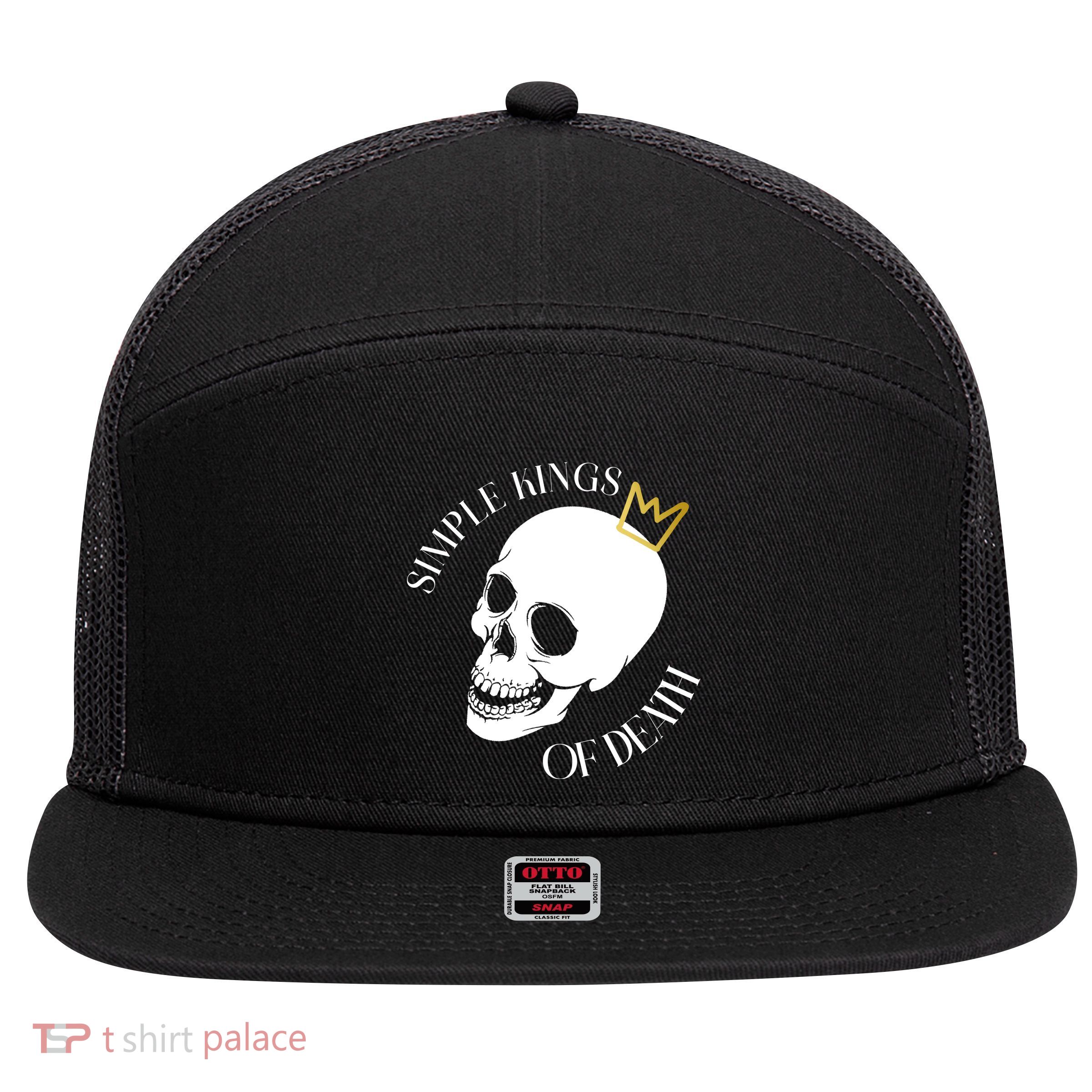 Simple Kings Of Death 7 Panel Mesh Trucker Snapback Hat