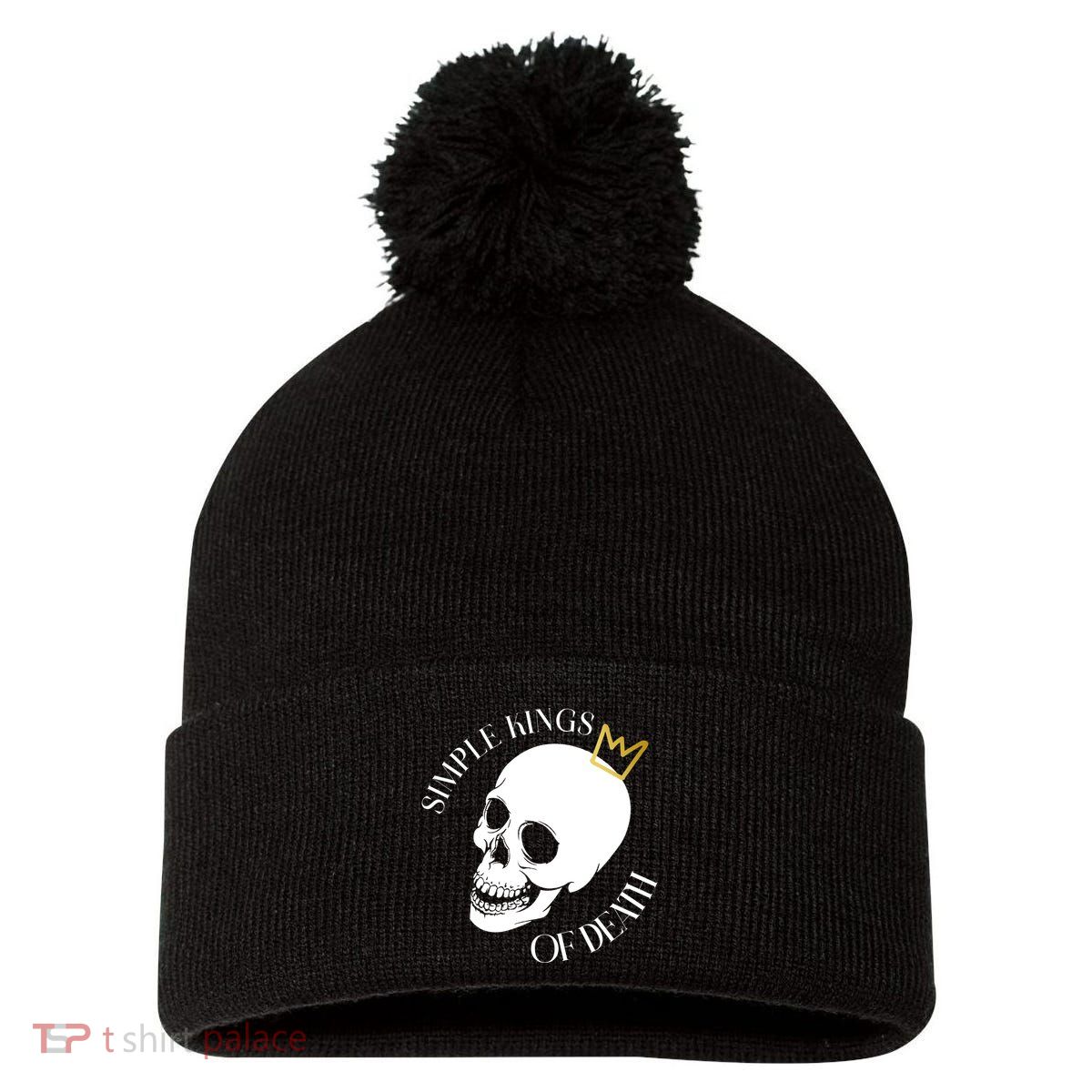 Simple Kings Of Death Pom Pom 12in Knit Beanie