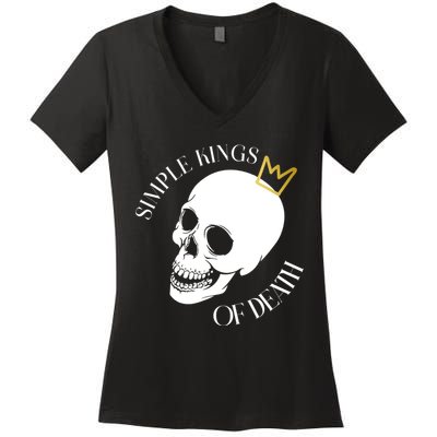 Simple Kings Of Death Women's V-Neck T-Shirt