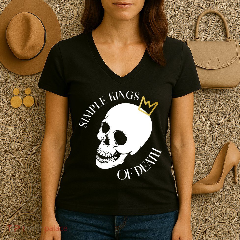 Simple Kings Of Death Women's V-Neck T-Shirt