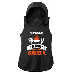 Steele King Of The Grill Grilling Bbq Chef Master Cooking Great Gift Ladies PosiCharge Tri-Blend Wicking Draft Hoodie Tank