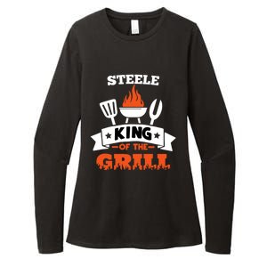 Steele King Of The Grill Grilling Bbq Chef Master Cooking Great Gift Womens CVC Long Sleeve Shirt