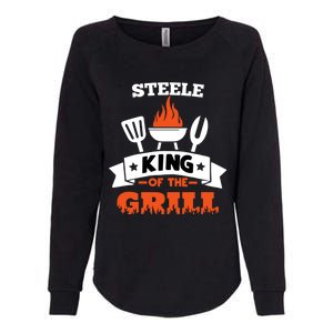 Steele King Of The Grill Grilling Bbq Chef Master Cooking Great Gift Womens California Wash Sweatshirt