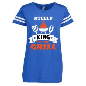 Steele King Of The Grill Grilling Bbq Chef Master Cooking Great Gift Enza Ladies Jersey Football T-Shirt