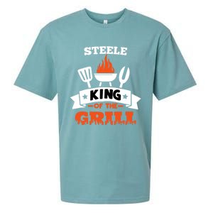 Steele King Of The Grill Grilling Bbq Chef Master Cooking Great Gift Sueded Cloud Jersey T-Shirt