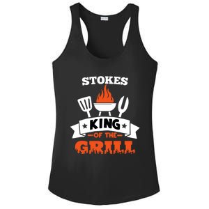 Stokes King Of The Grill Grilling Bbq Chef Master Cooking Meaningful Gift Ladies PosiCharge Competitor Racerback Tank