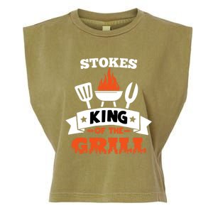 Stokes King Of The Grill Grilling Bbq Chef Master Cooking Meaningful Gift Garment-Dyed Women's Muscle Tee