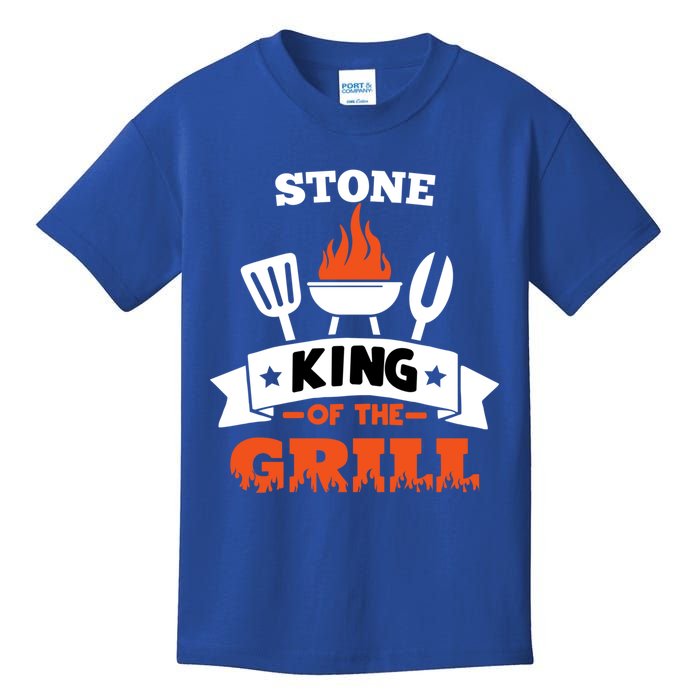 Stone King Of The Grill Grilling Bbq Chef Master Cooking Gift Kids T-Shirt