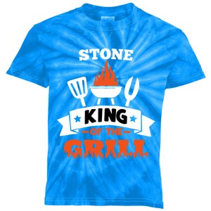 Stone King Of The Grill Grilling Bbq Chef Master Cooking Gift Kids Tie-Dye T-Shirt