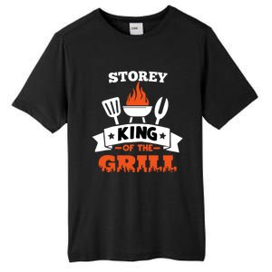 Storey King Of The Grill Grilling Bbq Chef Master Cooking Great Gift Tall Fusion ChromaSoft Performance T-Shirt