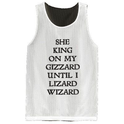She King On My Gizzard Until I Lizard Wizard Mesh Reversible Basketball Jersey Tank