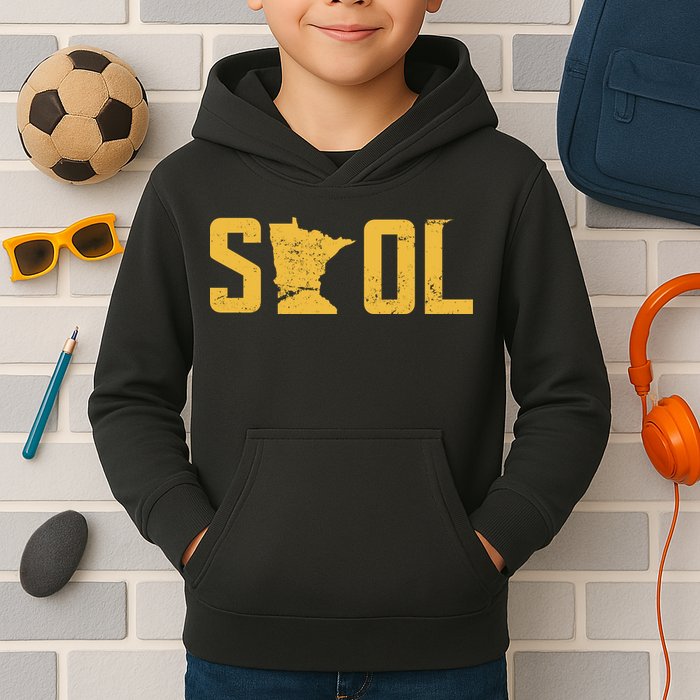 Skol Helmet Vintage Viking Logo Kids Hoodie