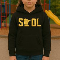 Skol Helmet Vintage Viking Logo Kids Hoodie