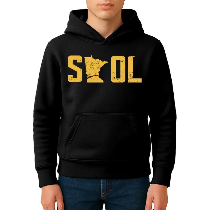 Skol Helmet Vintage Viking Logo Kids Hoodie
