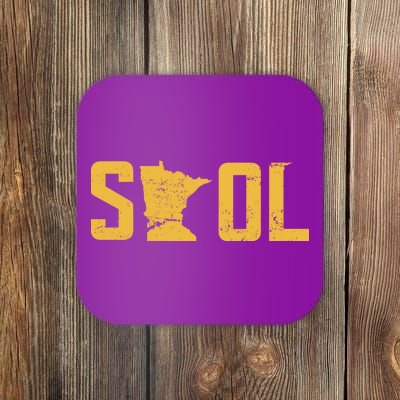 Skol Helmet Vintage Viking Logo Coaster