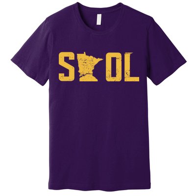 Skol Helmet Vintage Viking Logo Premium T-Shirt