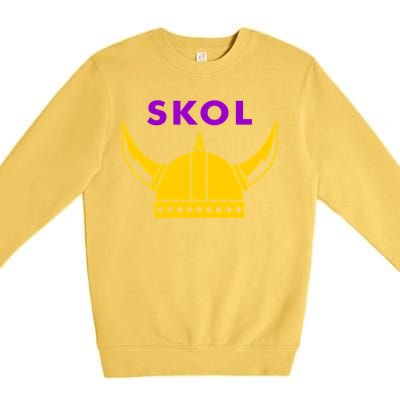 Skol Viking Helmet Minneapolis Miracle Premium Crewneck Sweatshirt