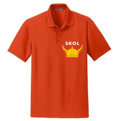 Skol Viking Helmet Minneapolis Miracle Dry Zone Grid Polo